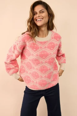 bonprix bonprix Jersey boxy de punto Rosa estampado