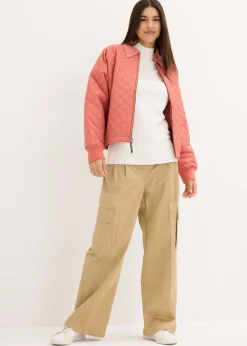 bonprix bonprix Jersey básico de punto fino con cuello alto y algodón reciclado Blanco lana Best