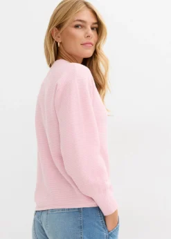bonprix bonprix Jersey con algodón rosa cristal Online