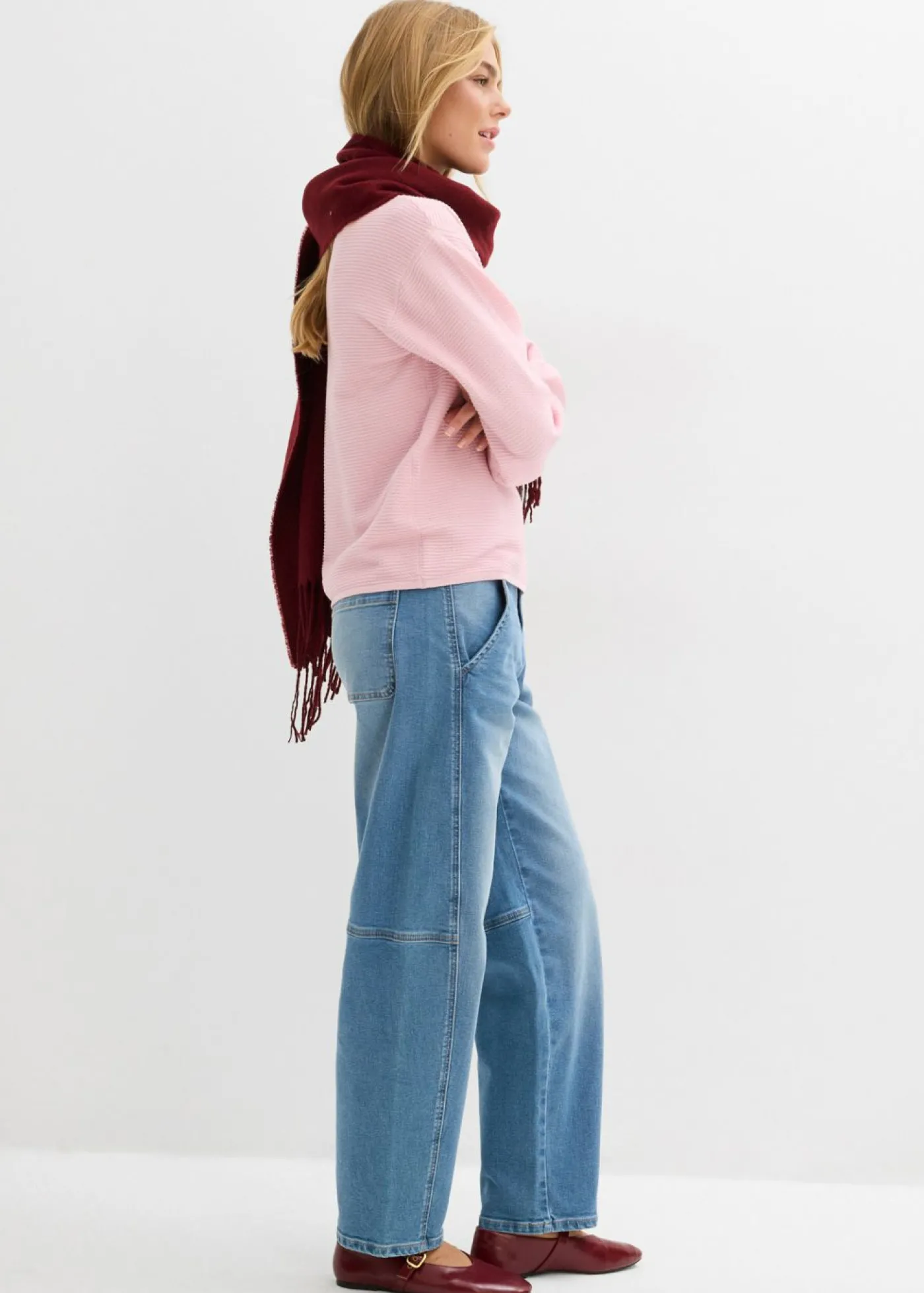 bonprix bonprix Jersey con algodón rosa cristal Online