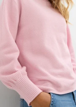 bonprix bonprix Jersey con algodón rosa cristal Online