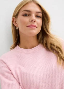 bonprix bonprix Jersey con algodón rosa cristal Online