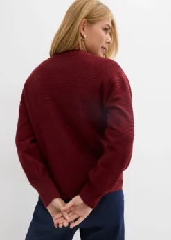 bonprix bonprix Jersey con algodón Rojo rubí Sale