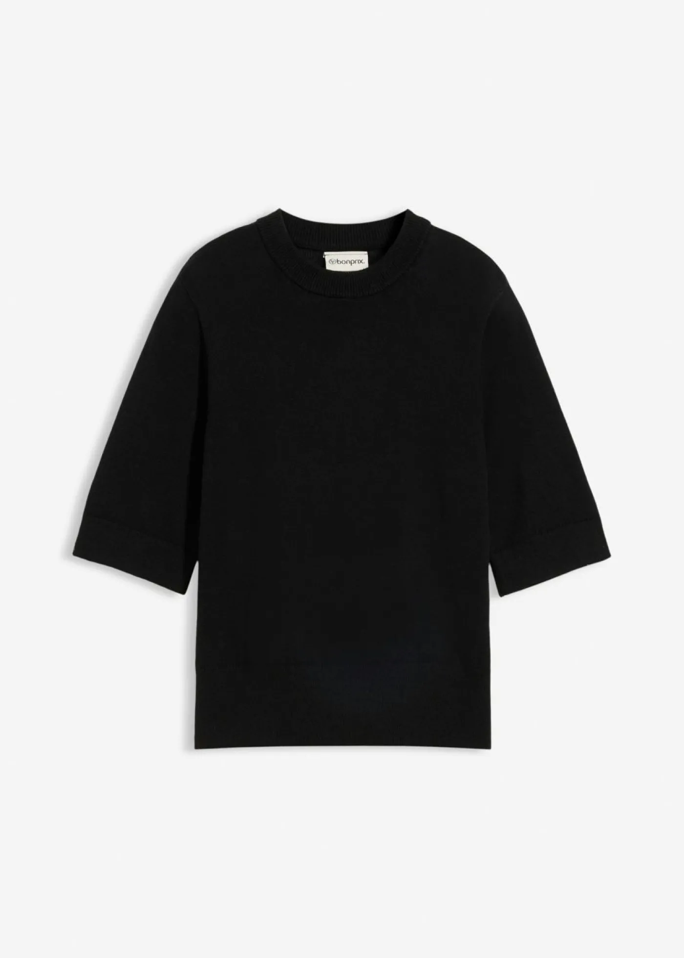 bonprix bonprix Jersey con contenido de seda Negro