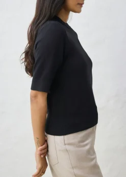 bonprix bonprix Jersey con contenido de seda Negro