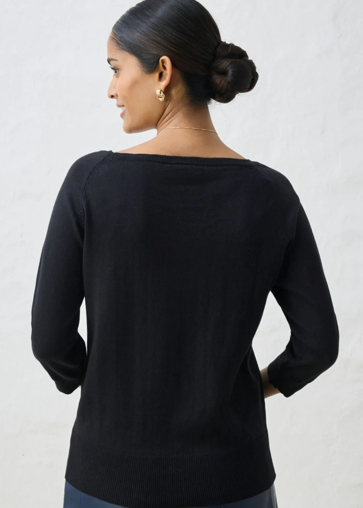 bonprix bonprix Jersey con contenido de seda Negro New