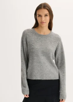 bonprix bonprix Jersey con corte boxy Gris jaspeado Discount