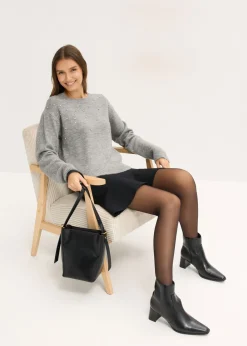 bonprix bonprix Jersey con corte boxy Gris jaspeado Discount