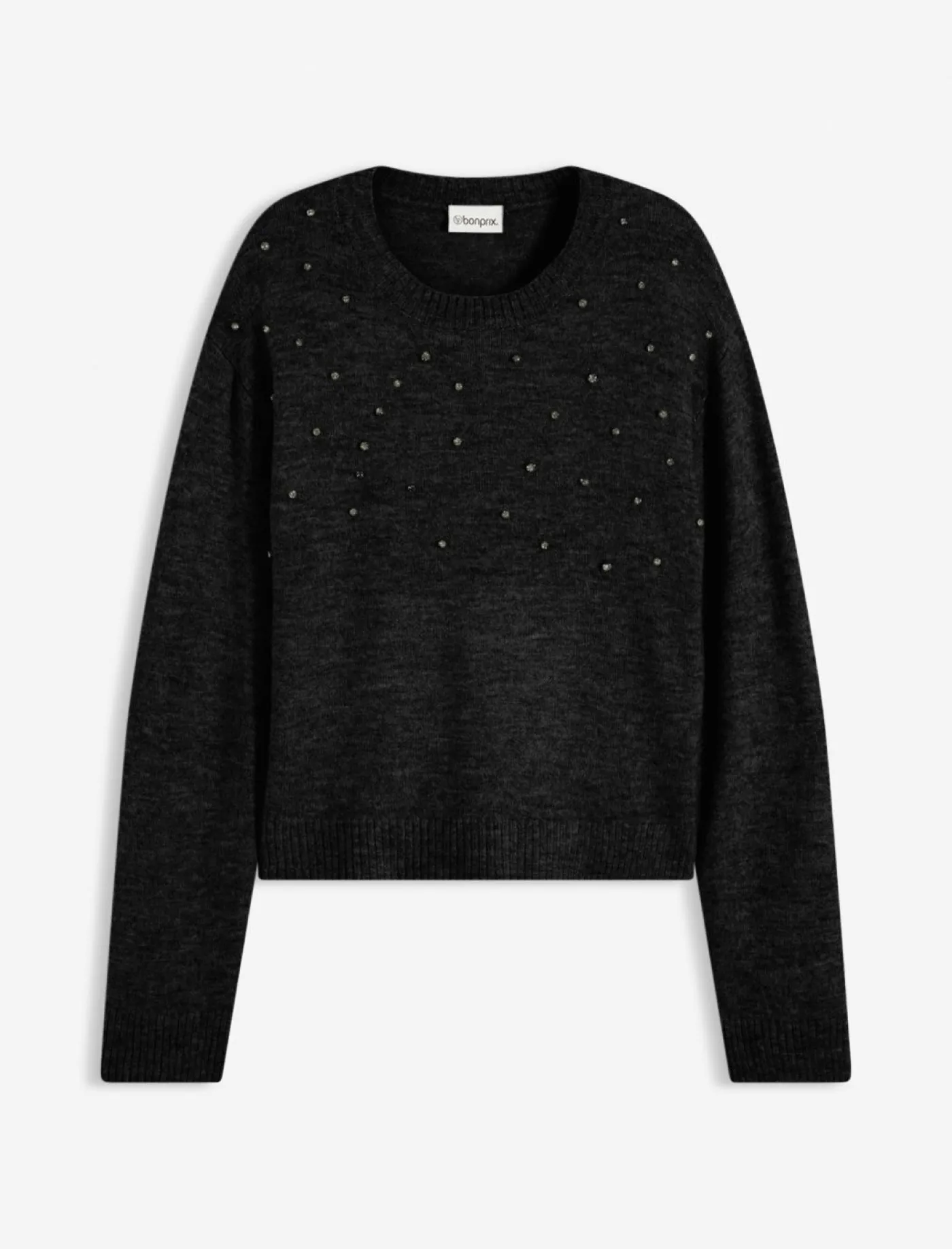 bonprix bonprix Jersey con corte boxy Negro Clearance