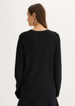 bonprix bonprix Jersey con corte boxy Negro Clearance