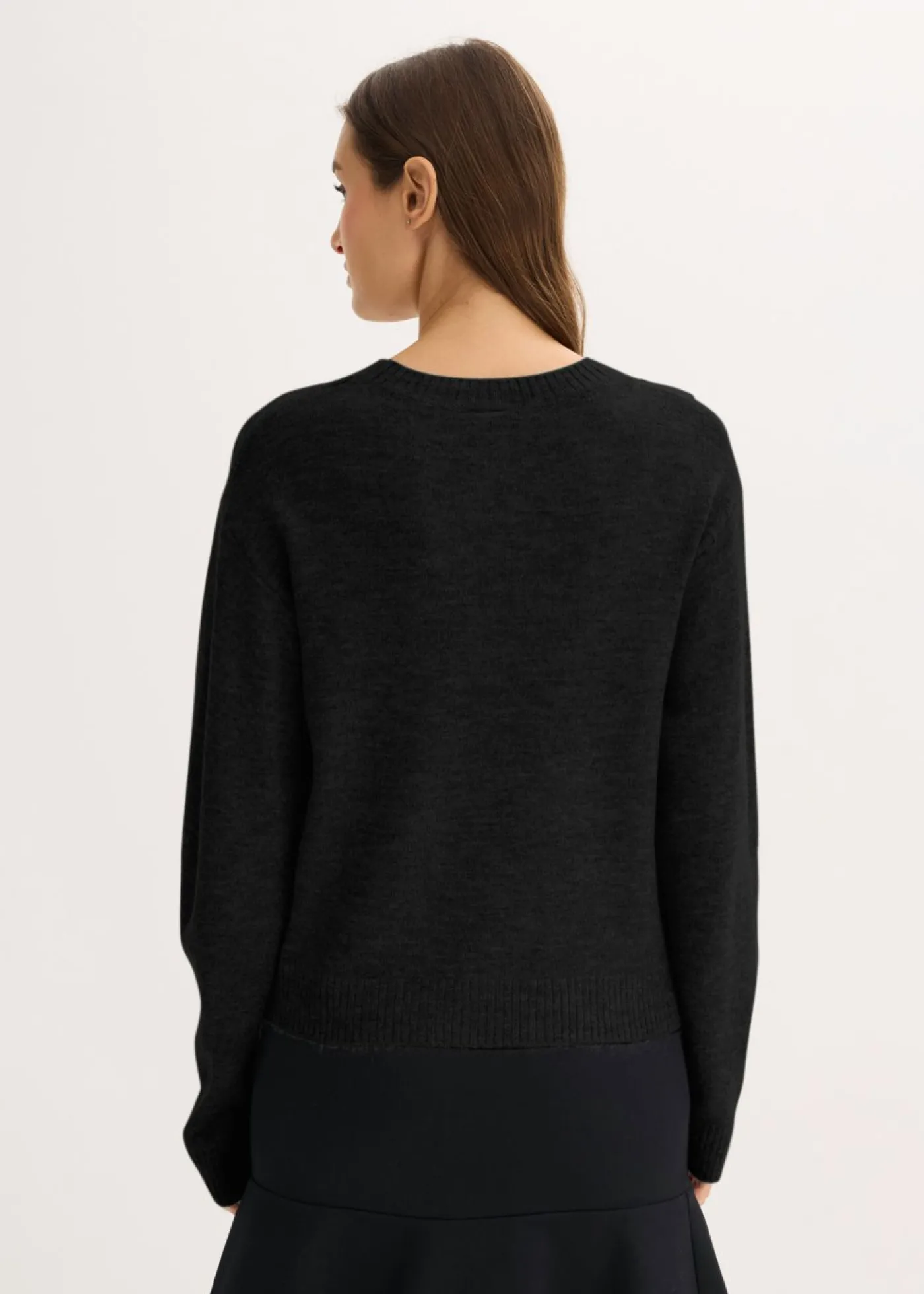 bonprix bonprix Jersey con corte boxy Negro Clearance