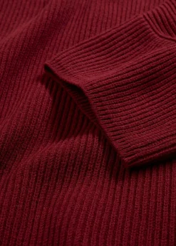 bonprix bonprix Jersey con corte boxy de mezcla de viscosa suave Rojo rubí Online