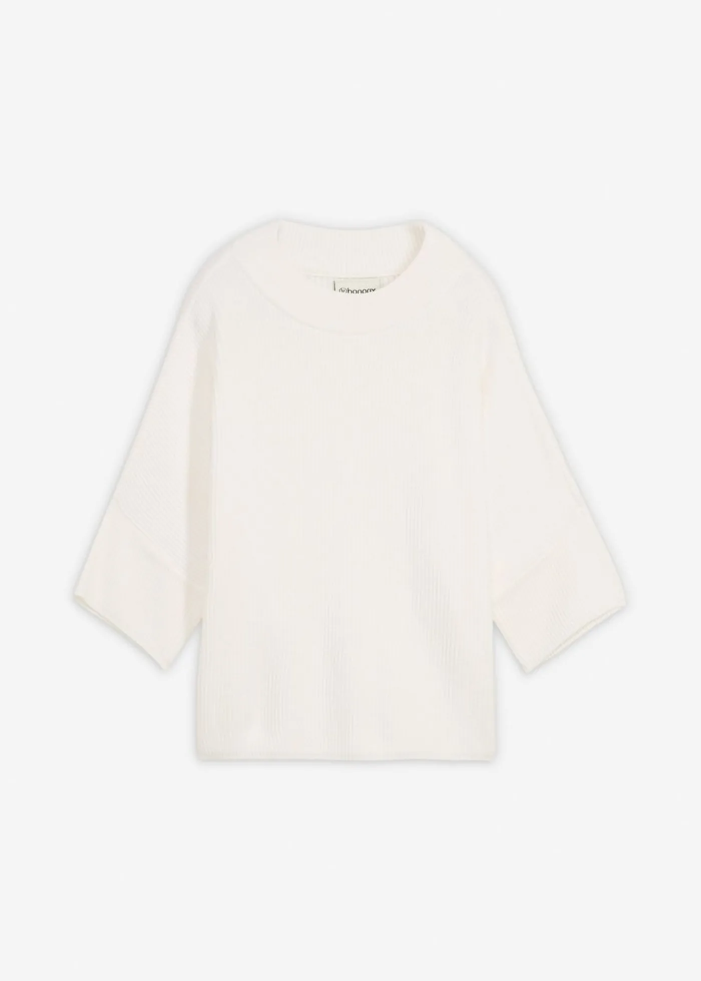bonprix bonprix Jersey con corte boxy de mezcla de viscosa suave Blanco lana Online