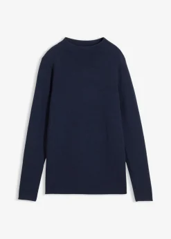 bonprix bonprix Jersey con cuello alto Azul marino New