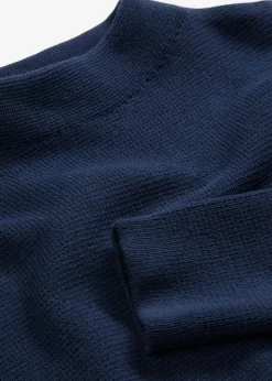 bonprix bonprix Jersey con cuello alto Azul marino New