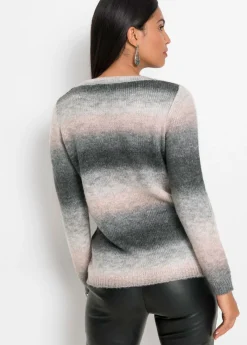 bonprix BODYFLIRT Jersey con degradado de color rosa pálido / pizarra Online