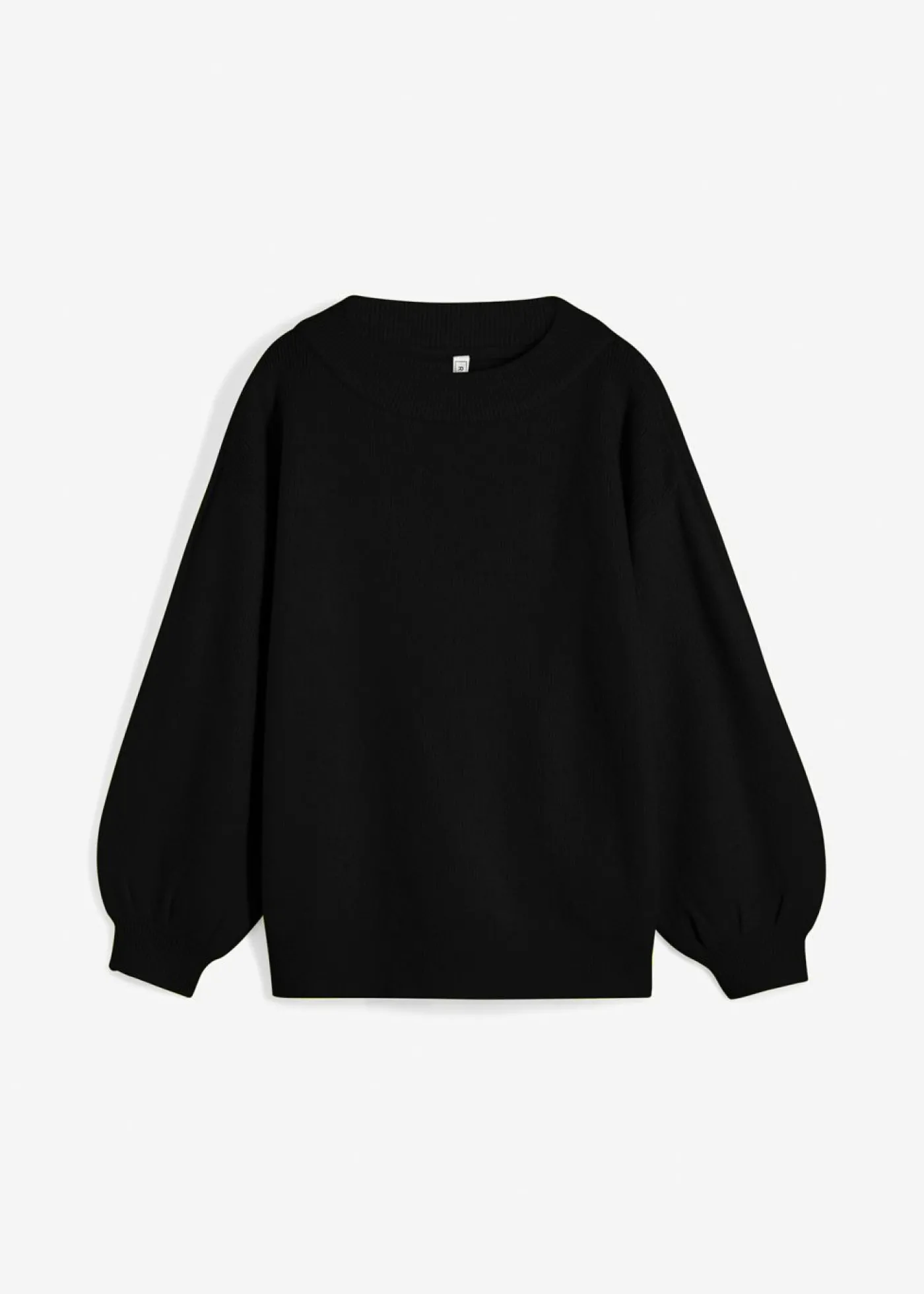 bonprix bonprix Jersey con mangas abullonadas Negro Outlet