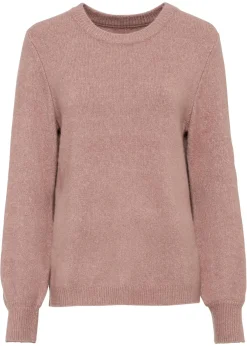 bonprix bonprix Jersey con mangas abullonadas rosa palo jaspeado Hot