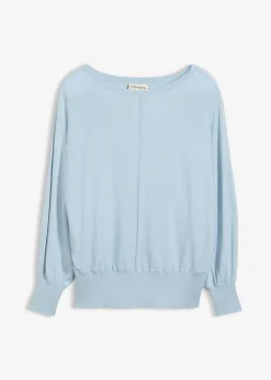 bonprix bonprix Jersey con mangas murciélago azul pálido Sale