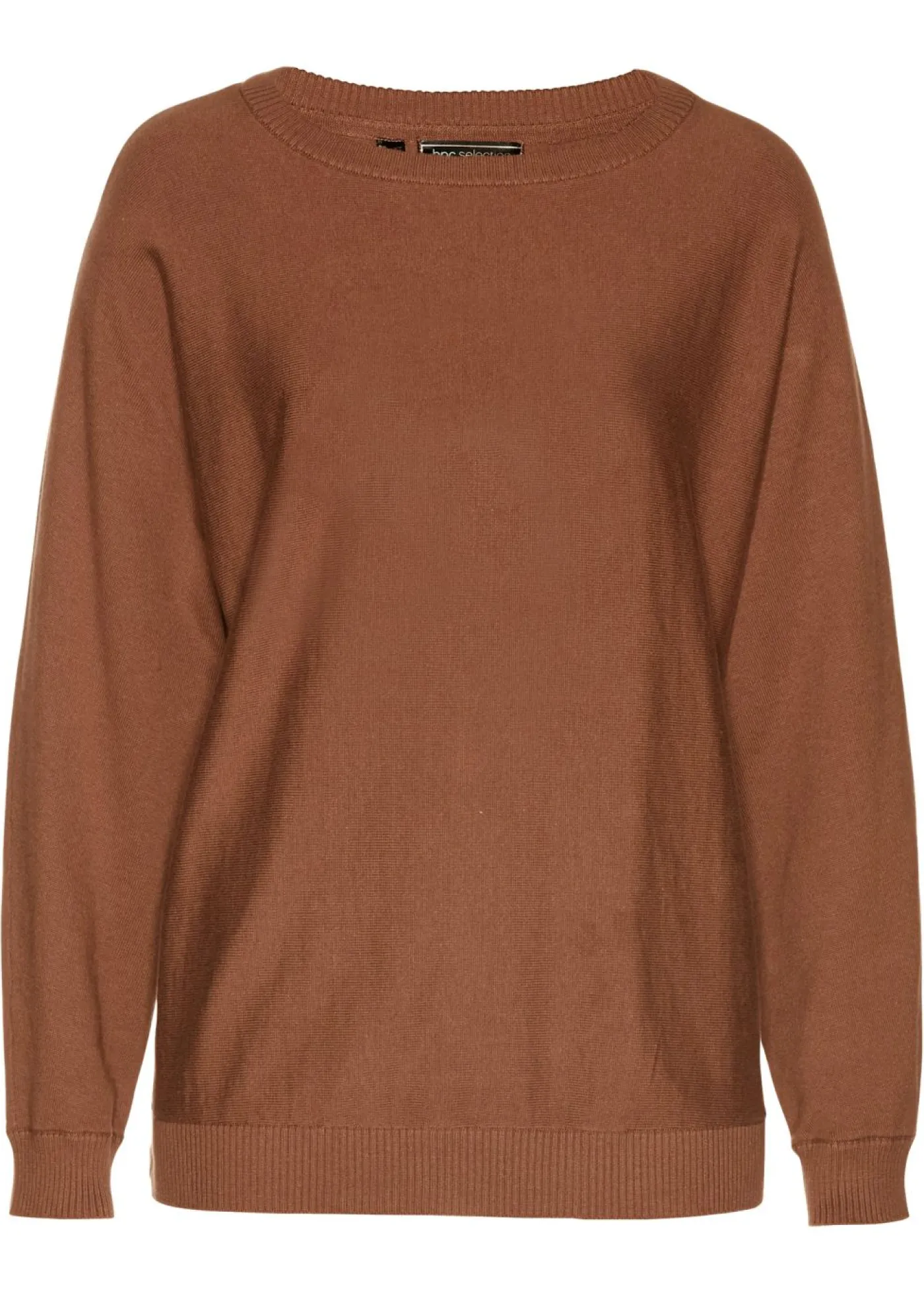 bonprix bonprix Jersey con mangas murciélago castaño New