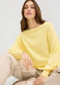 bonprix bonprix Jersey con mangas murciélago Amarillo claro New