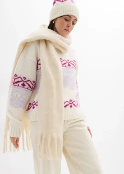 bonprix bonprix Jersey con patrón nórdico blanco perla Best