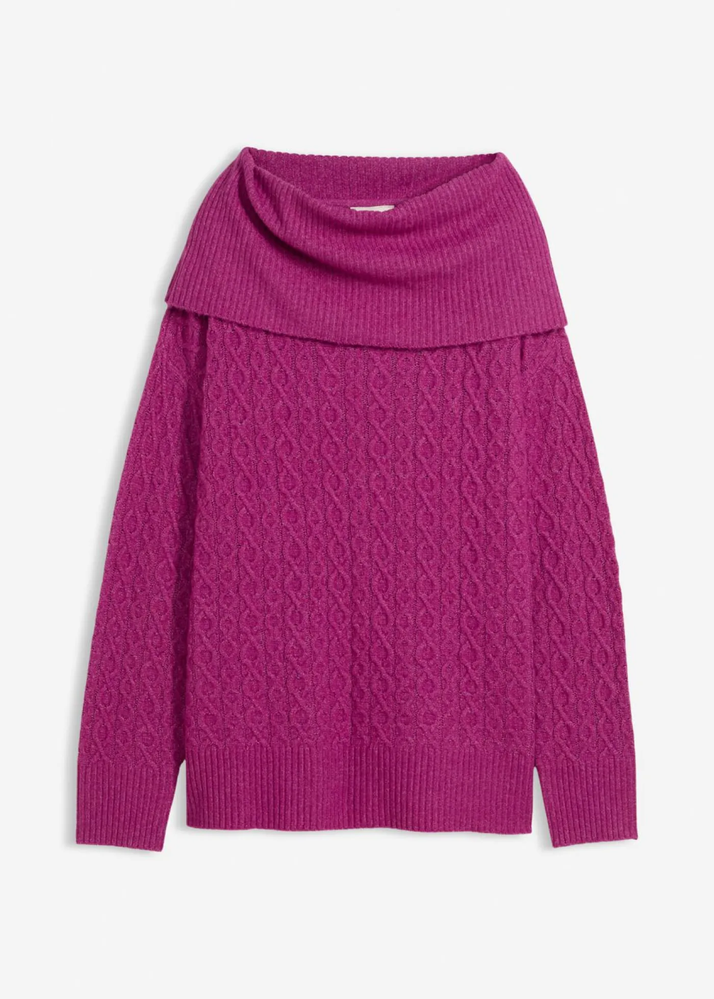 bonprix bonprix Jersey con patrón trenzado Fucsia oscuro Best