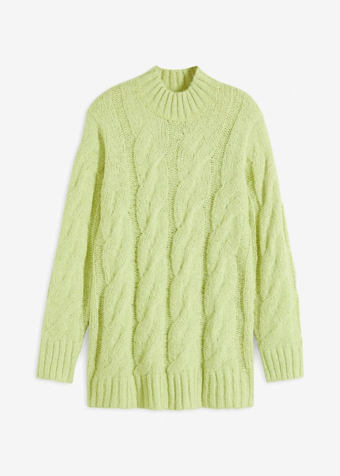 bonprix bonprix Jersey con patrón trenzado Verde menta