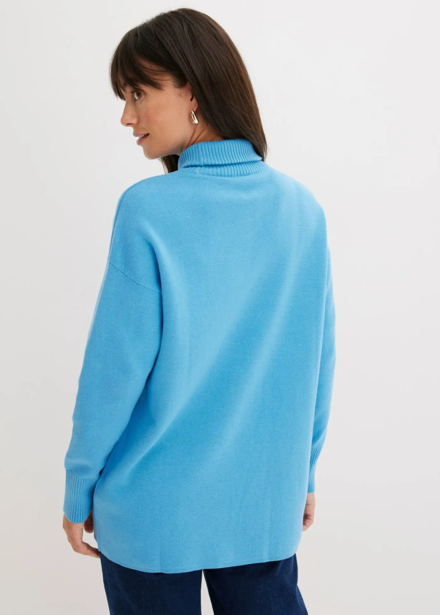 bonprix bonprix Jersey de canalé de algodón puro azul brillante Online