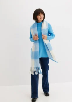 bonprix bonprix Jersey de canalé de algodón puro azul brillante Online