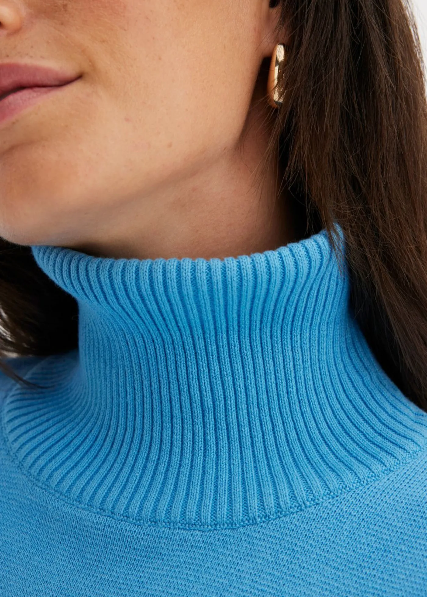 bonprix bonprix Jersey de canalé de algodón puro azul brillante Online