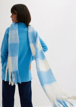 bonprix bonprix Jersey de canalé de algodón puro azul brillante Online