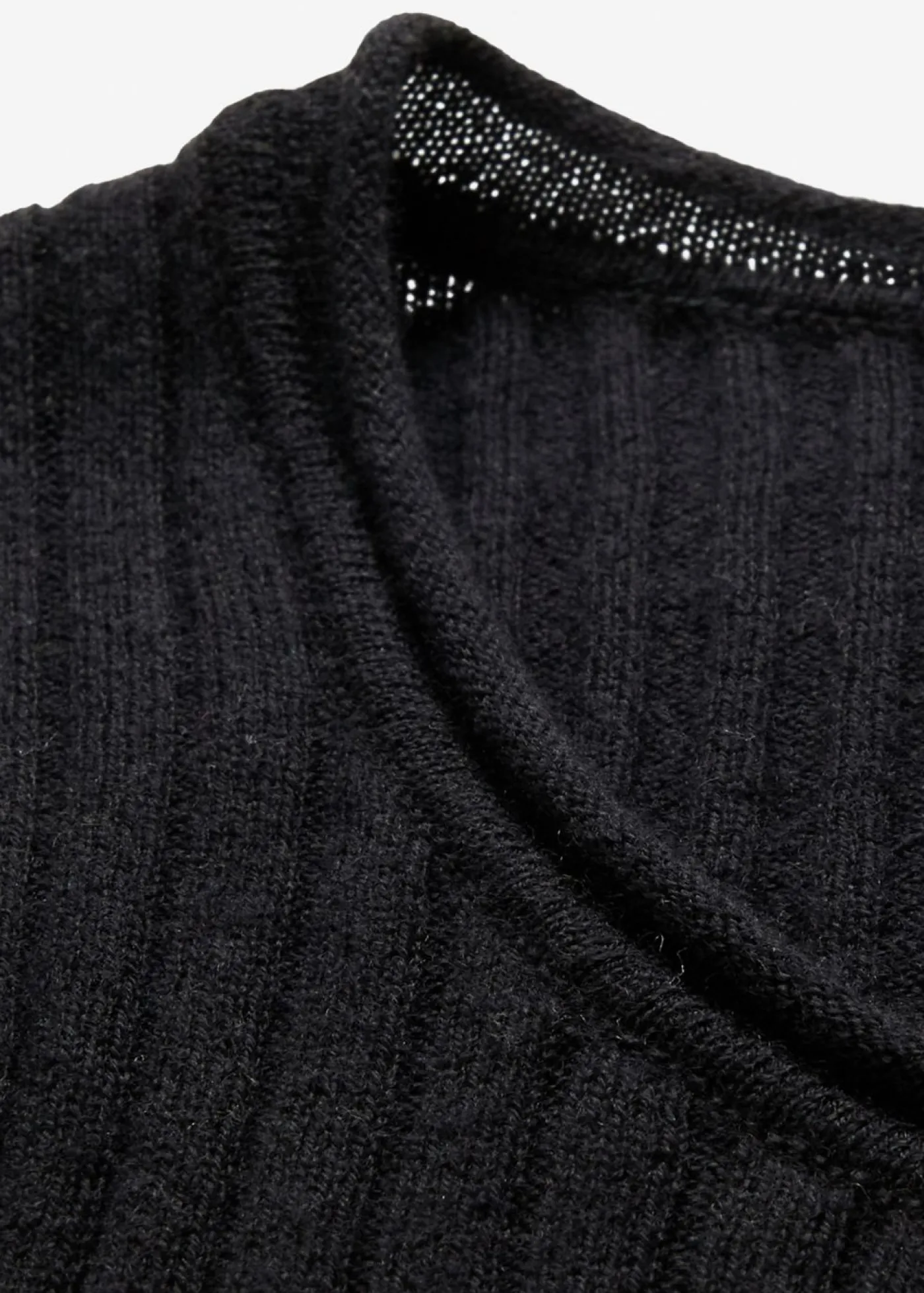 bonprix bonprix Jersey de canalé en lana merina Negro Outlet