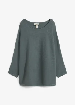 bonprix bonprix Jersey de canalé oversize de mezcla de viscosa Verde eucalipto Best