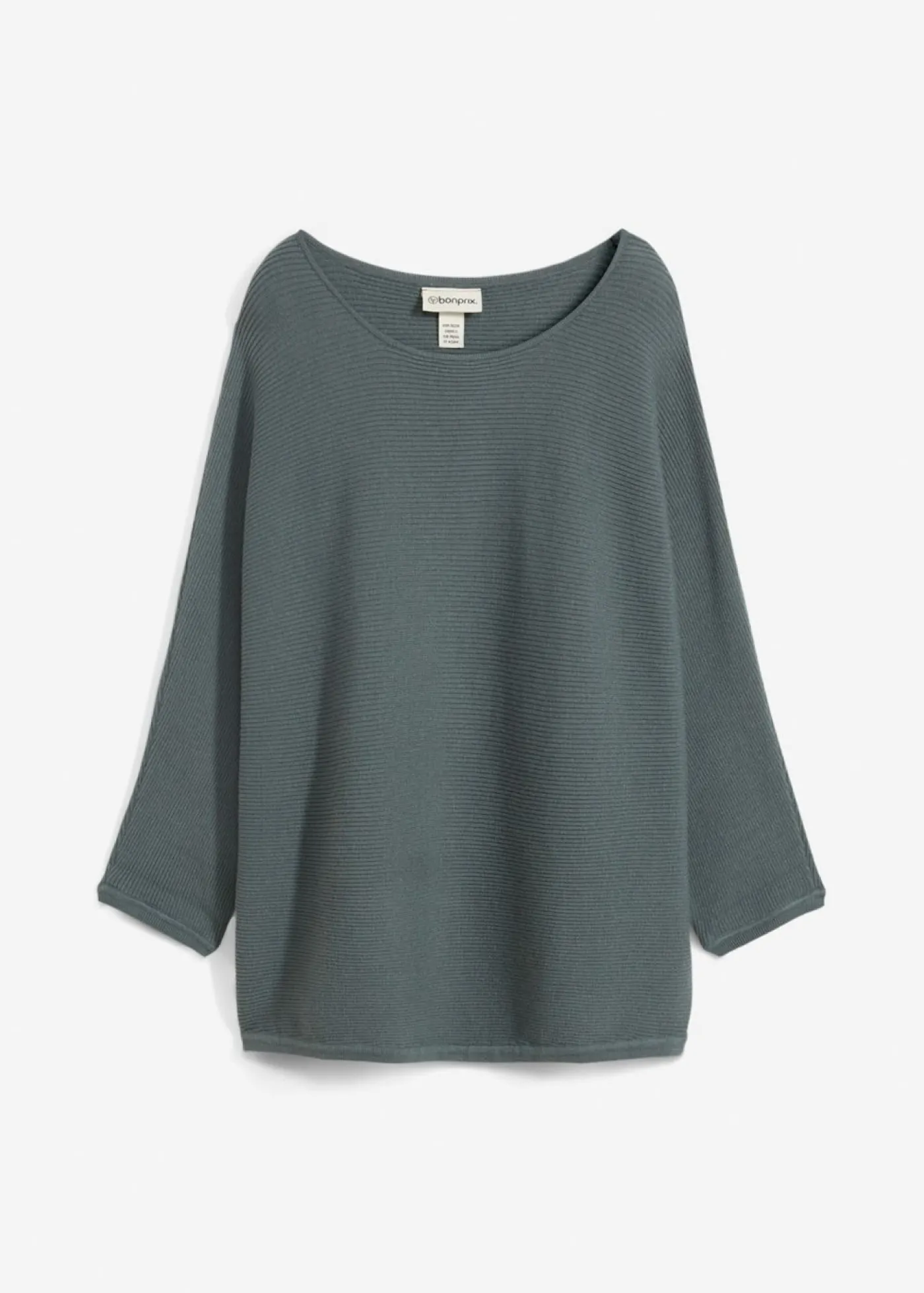 bonprix bonprix Jersey de canalé oversize de mezcla de viscosa Verde eucalipto Best