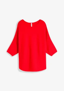 bonprix bonprix Jersey de canalé oversize de mezcla de viscosa fresa New