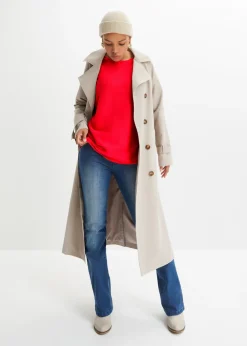 bonprix bonprix Jersey de canalé oversize de mezcla de viscosa fresa New
