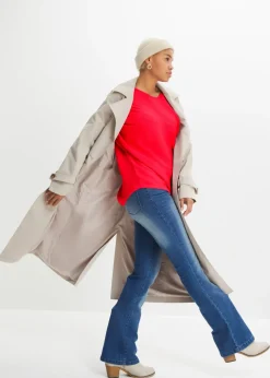bonprix bonprix Jersey de canalé oversize de mezcla de viscosa fresa New