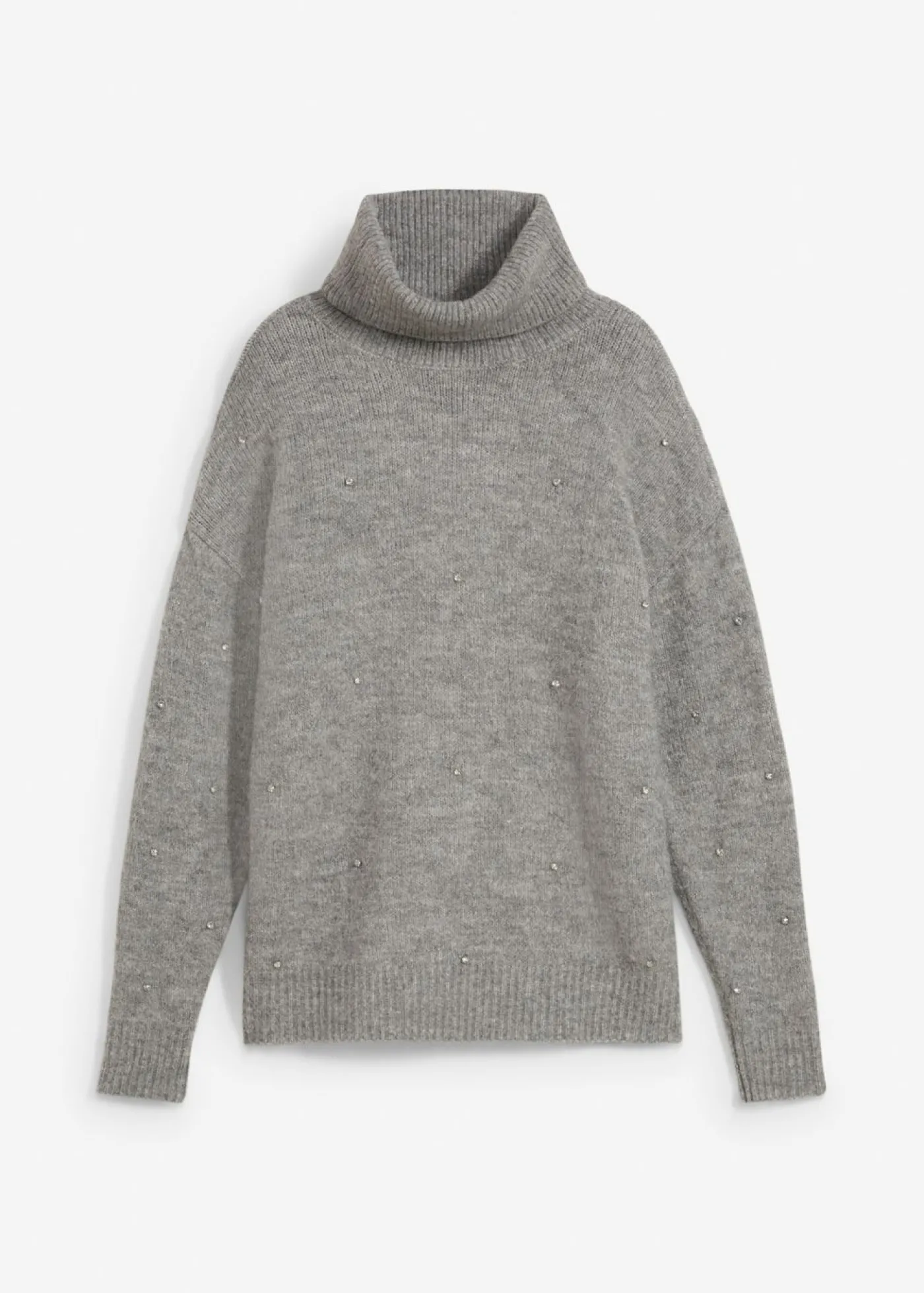bonprix bonprix Jersey de cuello alto Gris jaspeado Discount