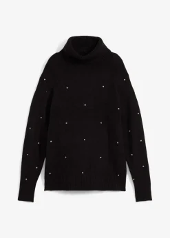 bonprix bonprix Jersey de cuello alto Negro