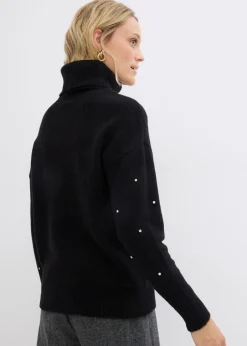 bonprix bonprix Jersey de cuello alto Negro