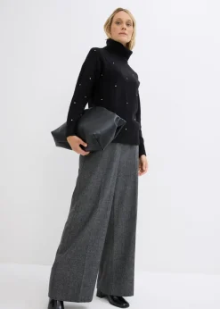 bonprix bonprix Jersey de cuello alto Negro