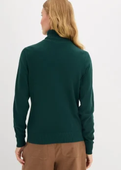 bonprix bonprix Jersey de cuello alto Verde intenso Clearance