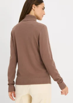 bonprix bonprix Jersey de cuello alto marrón Outlet