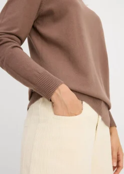 bonprix bonprix Jersey de cuello alto marrón Outlet