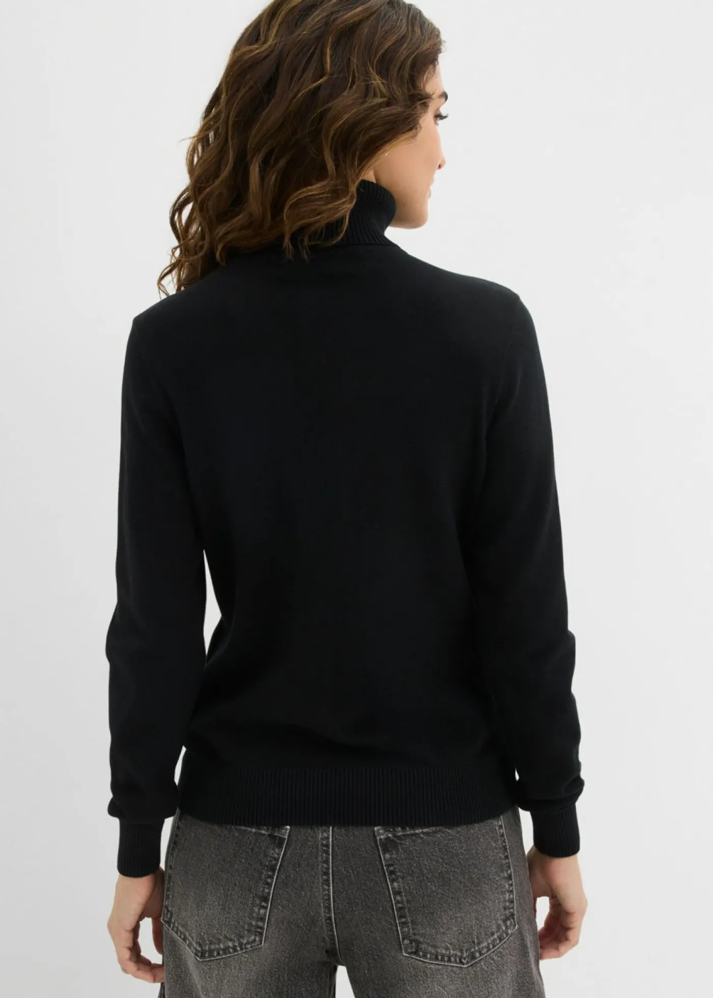 bonprix bonprix Jersey de cuello alto Negro Best