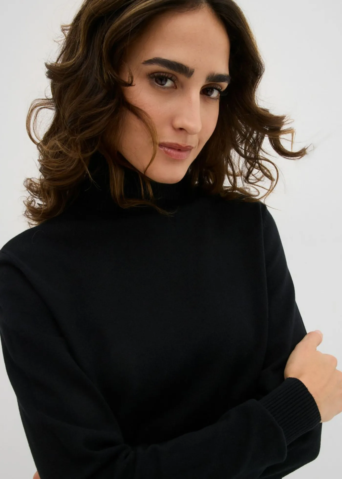 bonprix bonprix Jersey de cuello alto Negro Best