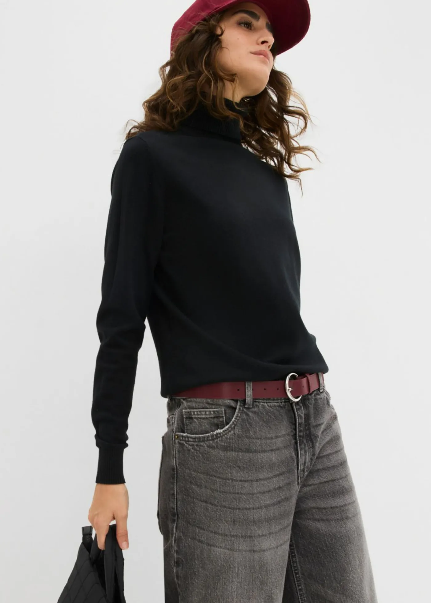 bonprix bonprix Jersey de cuello alto Negro Best