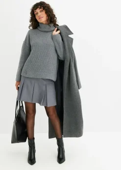 bonprix bonprix Jersey de cuello alto Gris jaspeado