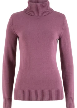 bonprix bonprix Jersey de cuello alto Granate mate Online